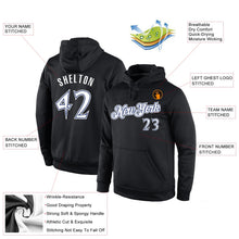 Laden Sie das Bild in den Galerie-Viewer, Uksn Individuelles Bestickt Schwarz Weiß-Royalblau Sport Pullover Sweatshirt Hoodie
