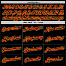 Laden Sie das Bild in den Galerie-Viewer, Uksn Individuelles Bestickt Schwarz Orange-Altgold Sport Pullover Sweatshirt Hoodie
