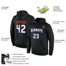 Laden Sie das Bild in den Galerie-Viewer, Uksn Individuelles Bestickt Schwarz Weiß-Orange Sport Pullover Sweatshirt Hoodie
