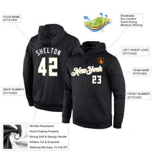 Laden Sie das Bild in den Galerie-Viewer, Uksn Individuelles Bestickt Schwarz Weiß-Creme Sport Pullover Sweatshirt Hoodie
